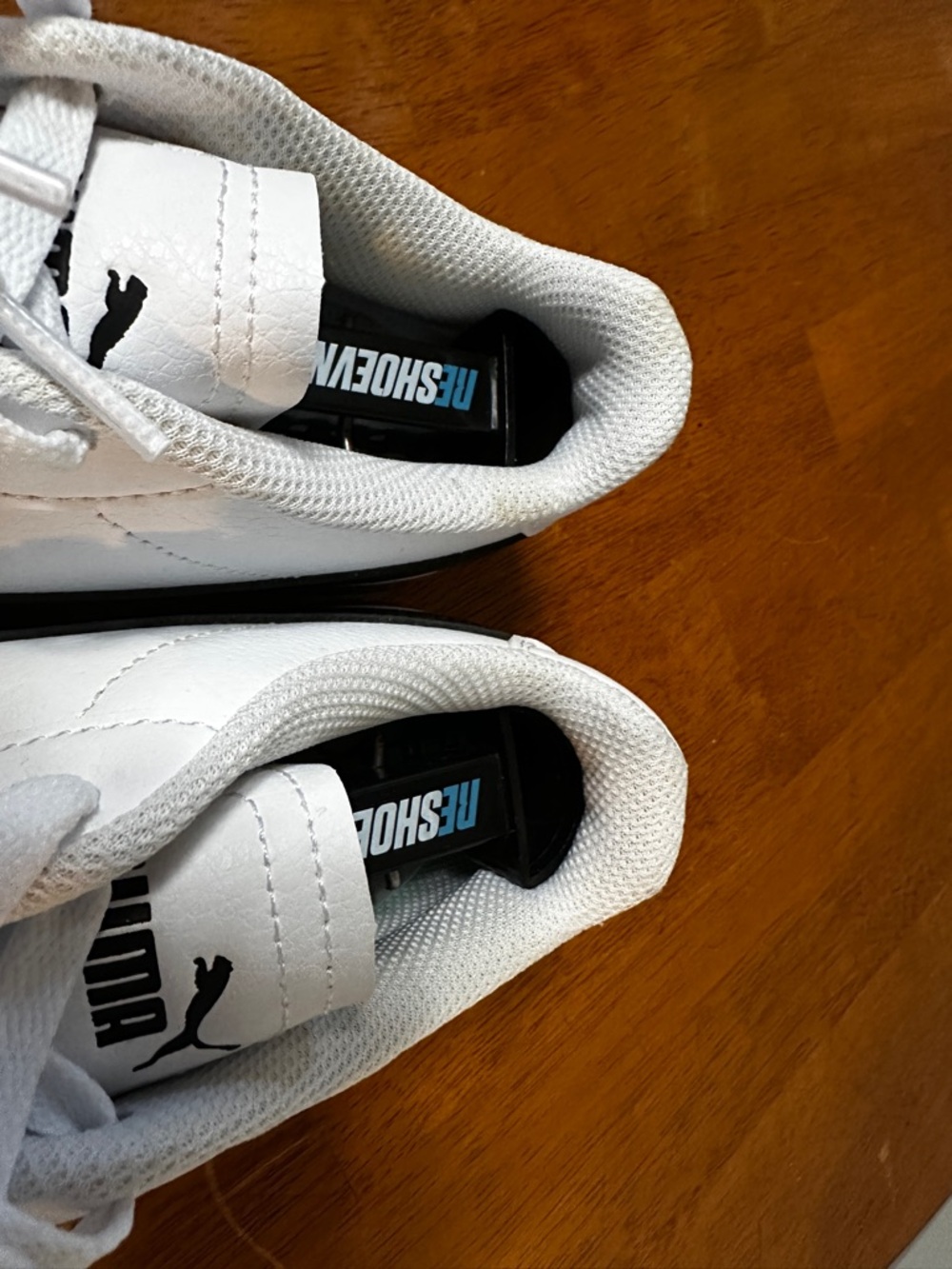 Puma White and Black Low-Top Sneakers with Gum Sole women’s size 8 - Picture 8 of 14